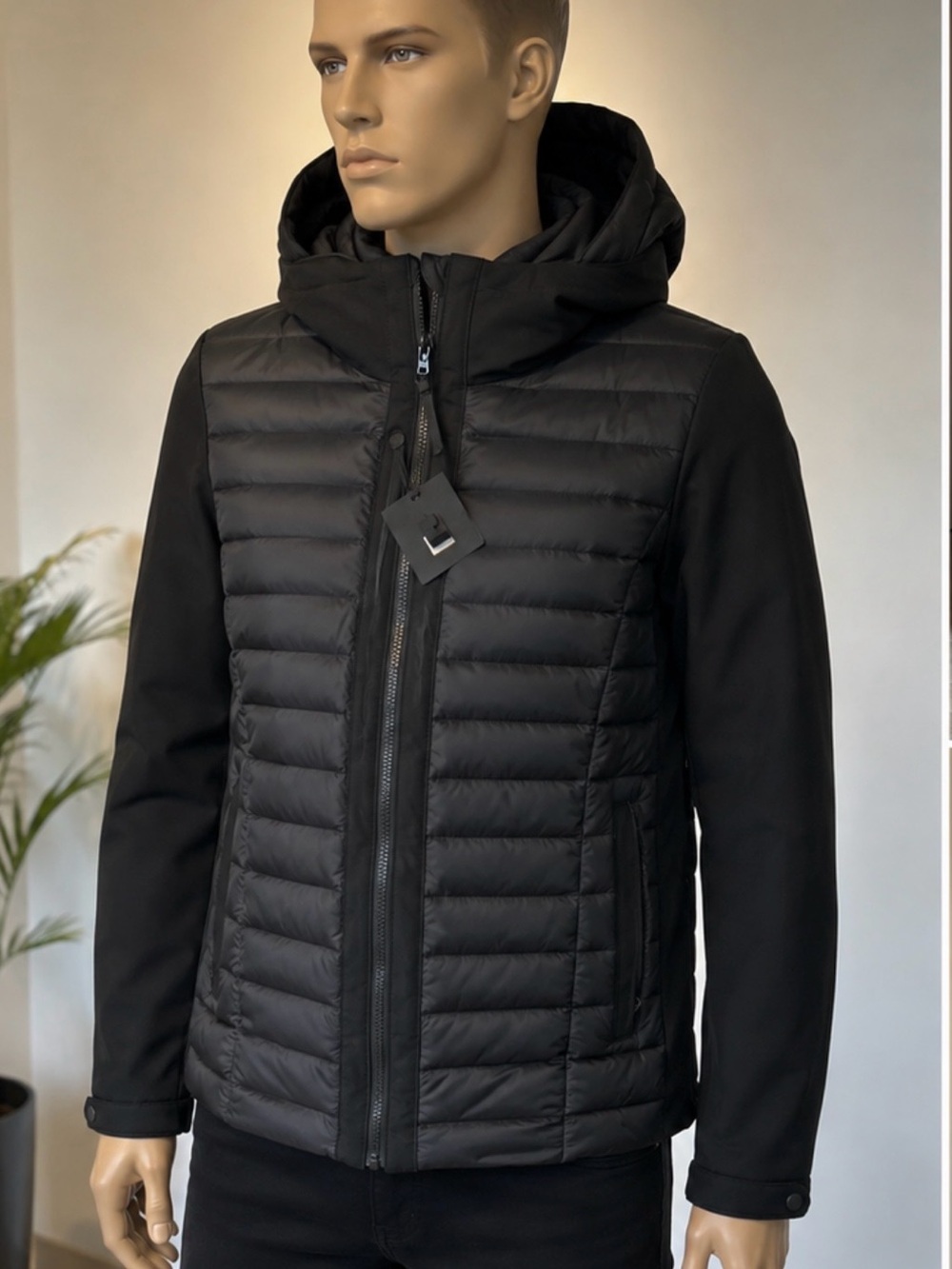 RUDSAK Black Quilted Hooded light Puffer Jacket size XL
